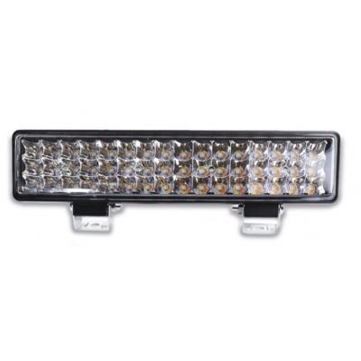 BARRA 48 LED LUZ ÁMBAR/BLANCA CON ESTROBO 12/24V PAR