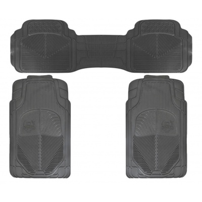 TAPETE DIAMANTE 318 NEGRO 3PZ JUEGO