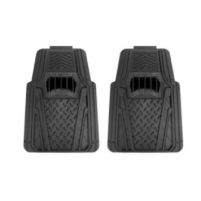 TAPETE VENUS 317 NEGRO CON CROMO CARBÓN 2PZ JUEGO