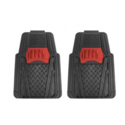 TAPETE VENUS 317 NEGRO CON CROMO ROJO 2PZ JUEGO