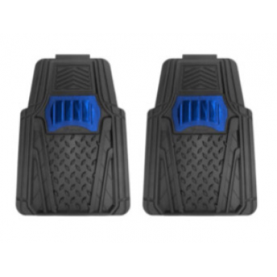 TAPETE VENUS 317 NEGRO CON CROMO AZUL 2PZ JUEGO