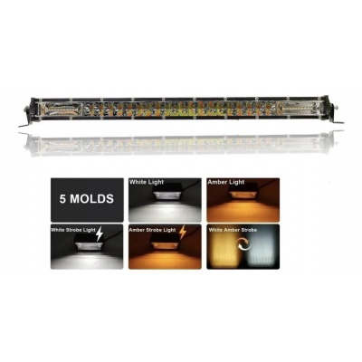 BARRA 100 LED ÁMBAR/BLANCO CON ESTROBO PIEZA